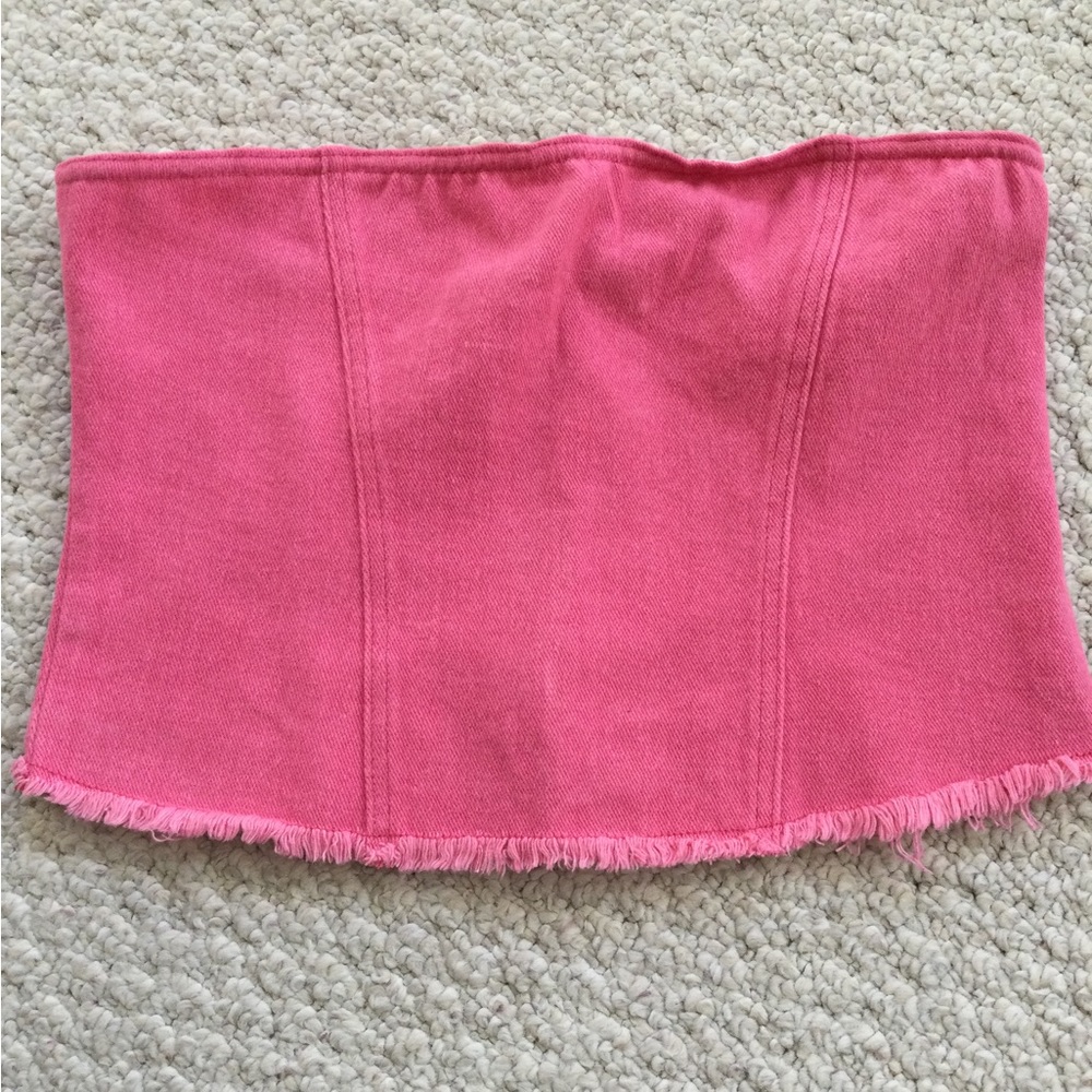 Superdown strapless denim top - Picture 4 of 8